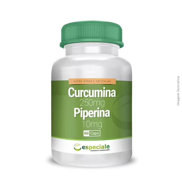 Curcumina 250mg + Piperina 10mg 60 caps