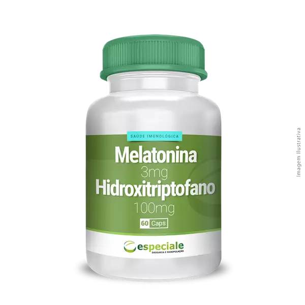 Melatonina 3mg + Hidroxitriptofano 100mg 60 Cápsulas