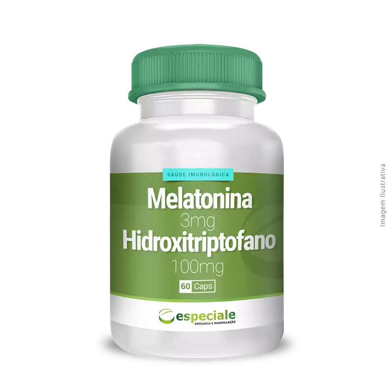 Melatonina 3mg + Hidroxitriptofano 100mg 60 Cápsulas